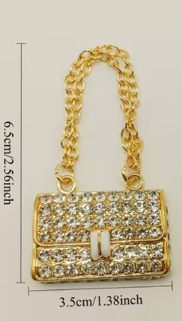 Fashion Mini Rhinestone Handbag Keychain