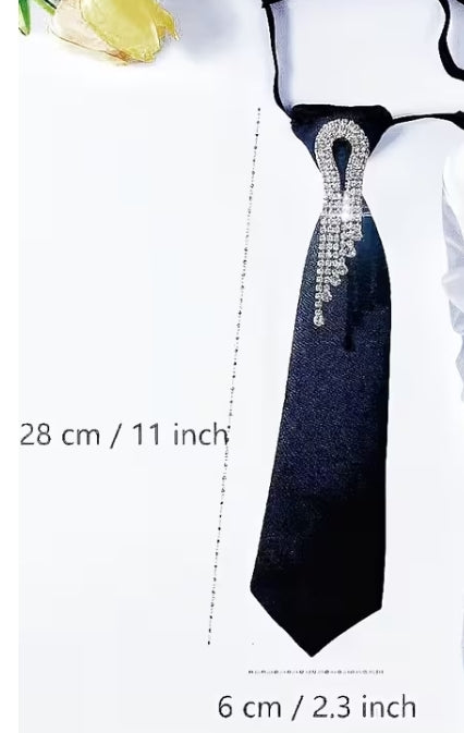 Rhinestone Adjustable Bowtie