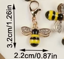 Rhinestone Bee Keychain
