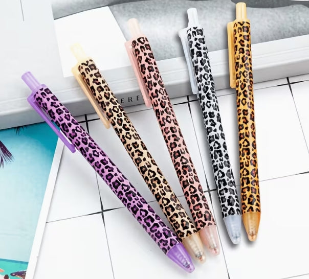 Leopard Print Retractable Ballpoint Pen