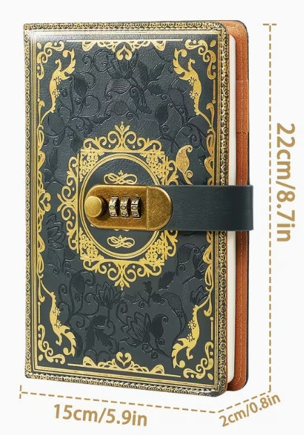 Retro B6 Thick Diary With Password Lock