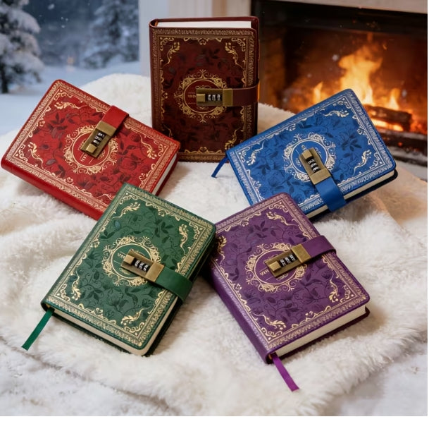 Retro B6 Thick Diary With Password Lock