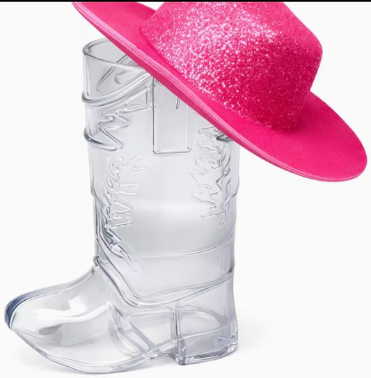 Mini Pink Cowgirl Hat and Boot Shot Glass