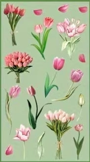 Plant Series Crystal Clear PET Scrapbook Sticker Sheet