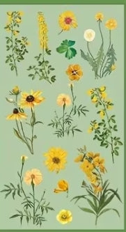 Plant Series Crystal Clear PET Scrapbook Sticker Sheet