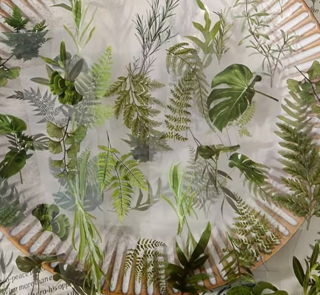 Plant Series Crystal Clear PET Scrapbook Sticker Sheet