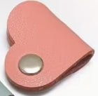 Leather Heart Shape Cord Organizer single button