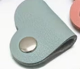 Leather Heart Shape Cord Organizer single button
