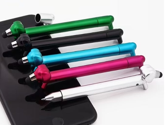 Dog Shaped Retractable Pen with Stylus Noise