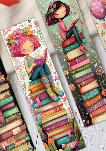 Whimsical Illustrations of Boys and Girl Book Marker