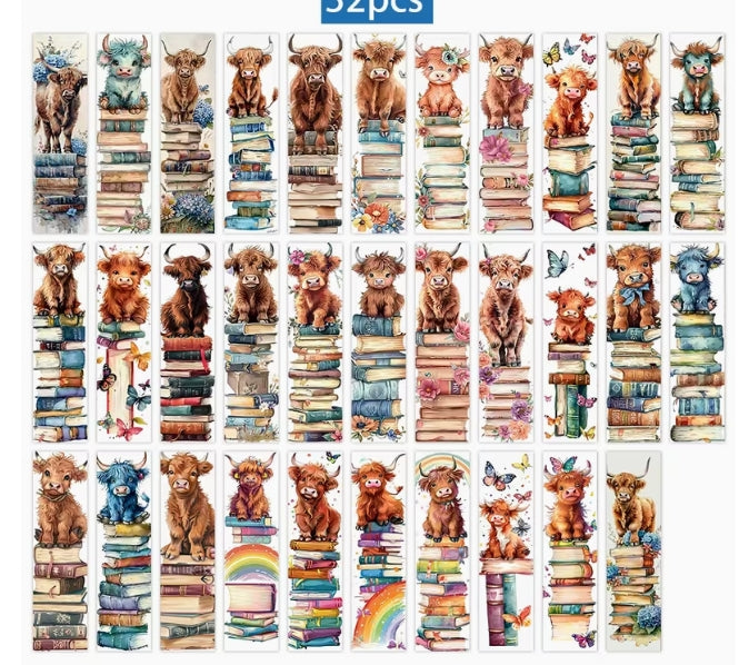 Highland Cow Bookmarks