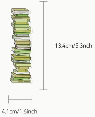 Stacked Book Tracker Bookmarks