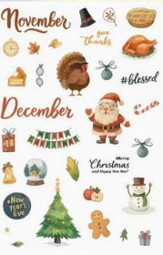 Plant Series Crystal Clear PET Scrapbook Sticker Sheet