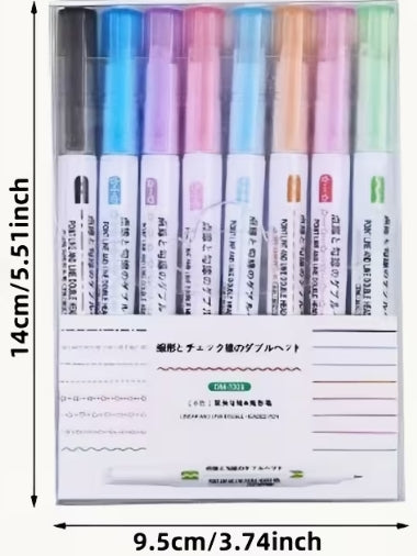 Flower Shape Highlight Dual Head Pen