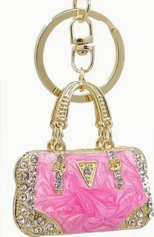 Enamel Mini Handbag Keychain