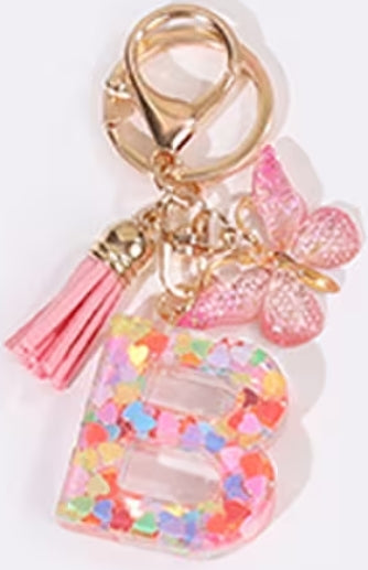 Elegant Acrylic initial keychain