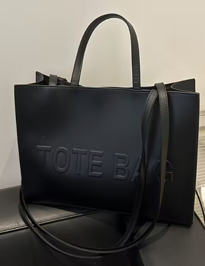 The Black Tote Bag Leather