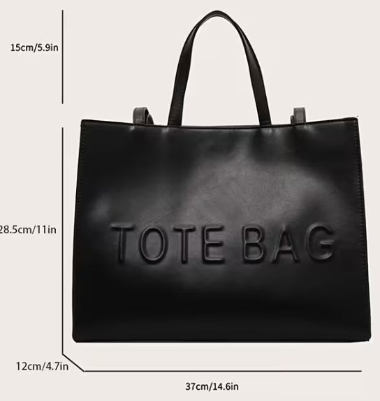 The Black Tote Bag Leather