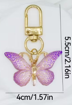 Enchanting Purple Butterfly Keychain