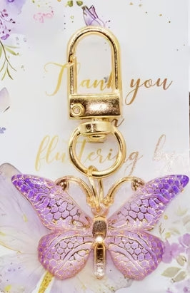 Enchanting Purple Butterfly Keychain