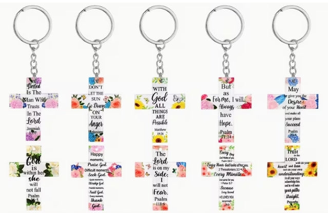 Acrylic Cross Keychain