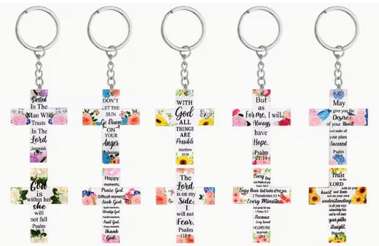 Acrylic Cross Keychain