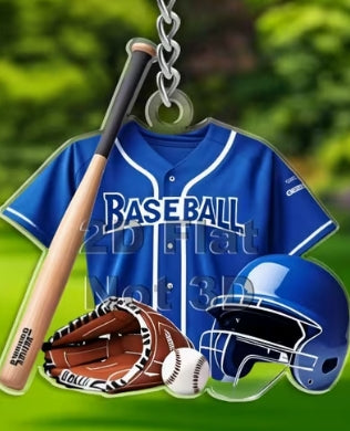 Baseball Jersey with Bat Keychain