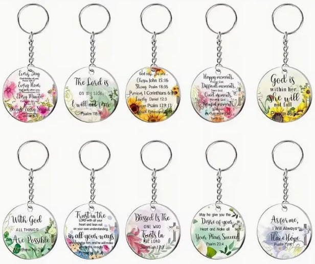 Round  Flat Acrylic Keychain