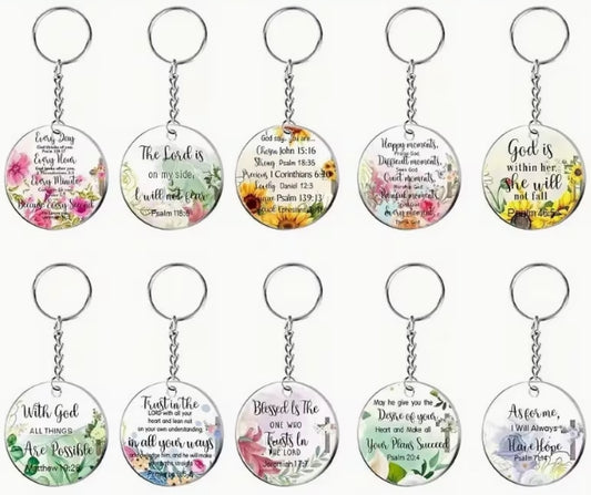 Round  Flat Acrylic Keychain