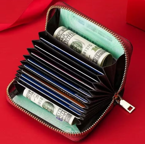 Sleek 9 Card RFID Zip Wallet