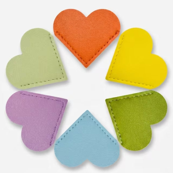 Leather PU Heart Shaped Bookmarks