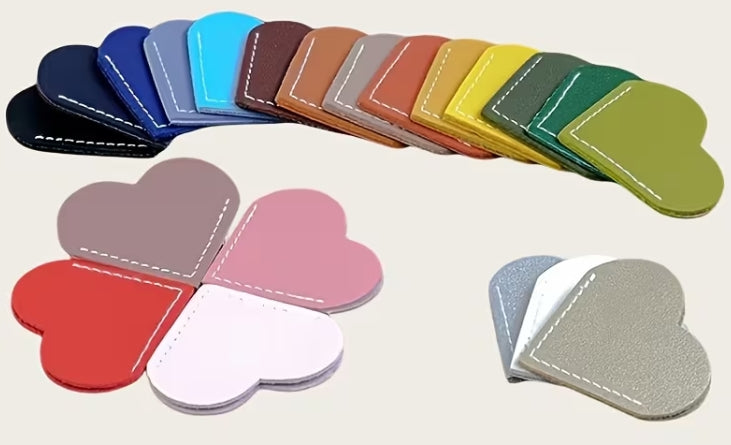 Leather PU Heart Shaped Bookmarks