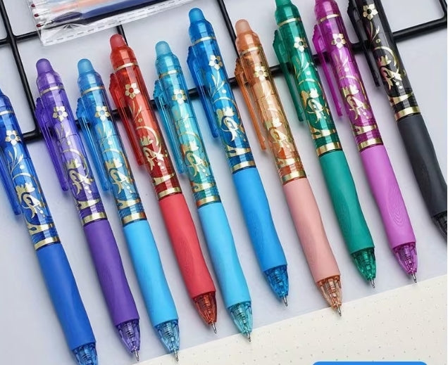 Flower Design Erasable Adhesive 0.5mm Fine Point Tip