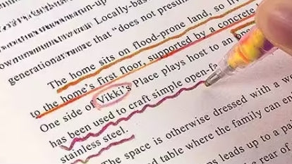 Neon Glitter Candy Stripe Roller Pen