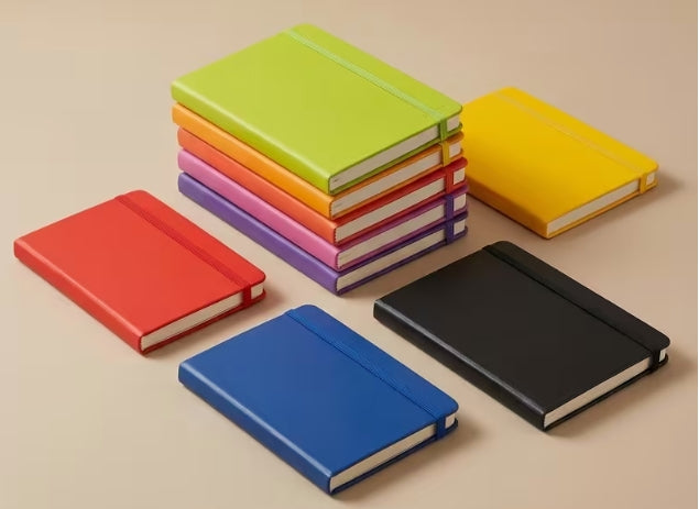 Premium PU Notebook] Pocket Hardcover Notebook A6,