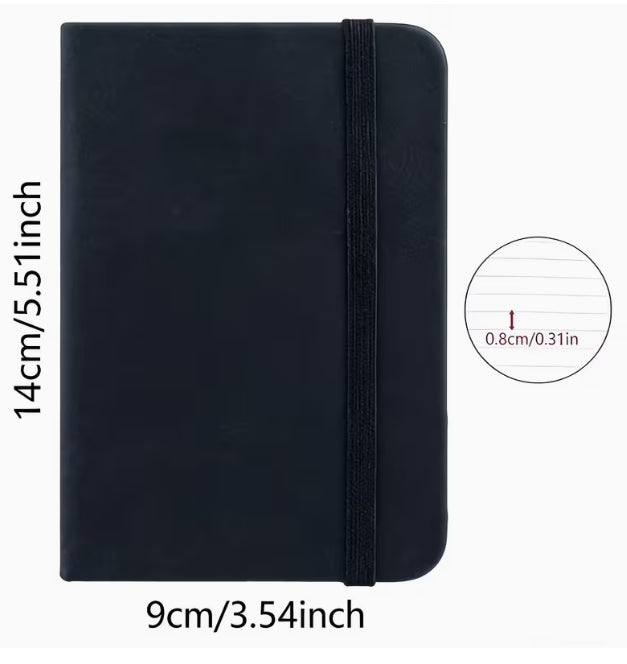 Premium PU Notebook] Pocket Hardcover Notebook A6,