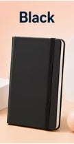 Premium PU Notebook] Pocket Hardcover Notebook A6,