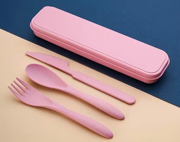 Travel Cutlery Set with Storage Box