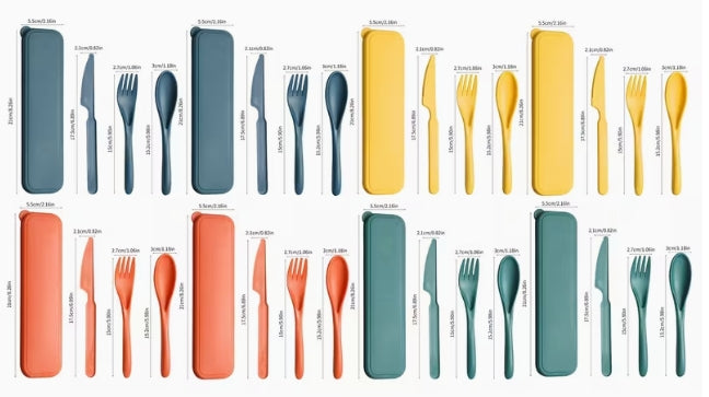 Travel Cutlery Set with Storage Box