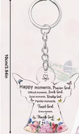 Acrylic Angel Keychain
