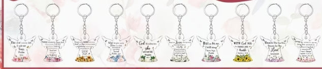 Acrylic Angel Keychain