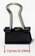 Mini Black 15mm Paper Clips