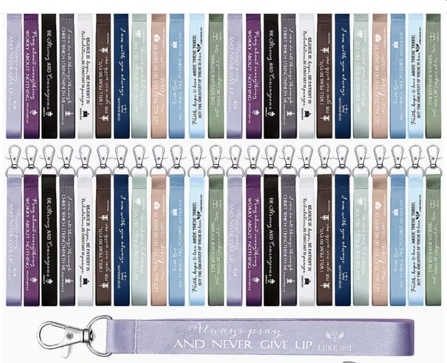 Leather Scripture Passages Lanyard