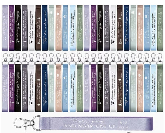 Leather Scripture Passages Lanyard