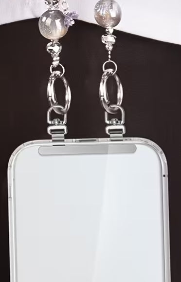 Double  buckle black universal phone lanyard pad
