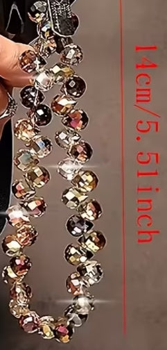 Luxurious Rhinestone Phone Lanyards with Lanyard Card Gaskets