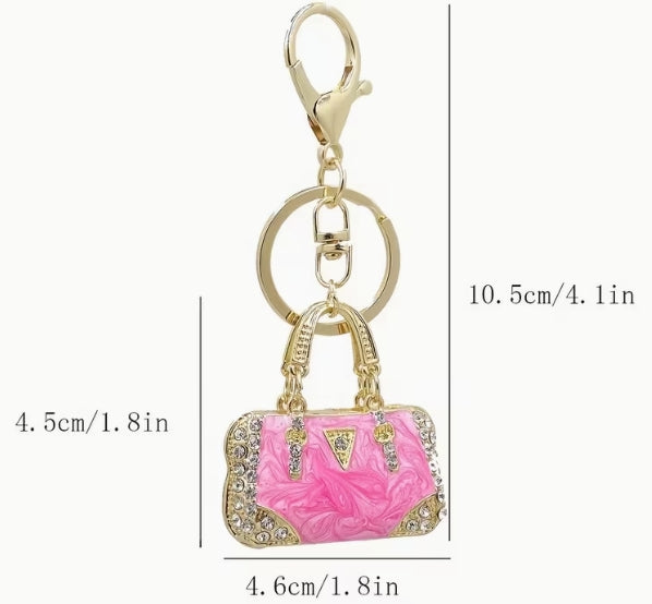 Enamel Mini Handbag Keychain