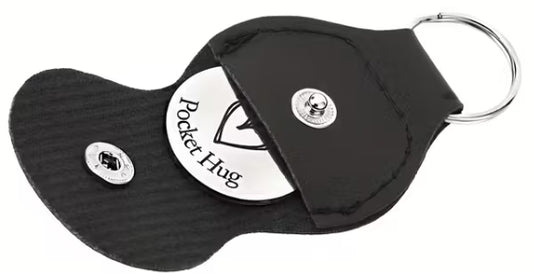 Stainless Steel Pocket Hug Token with Leather Pouch