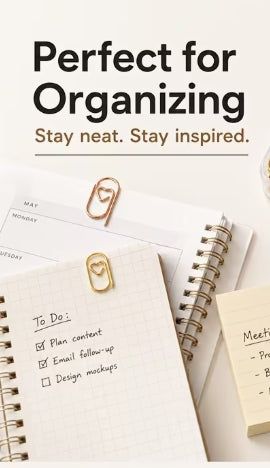 Heart Paper Clips – Cute Metal Clips for Planners, Journals & Gifts