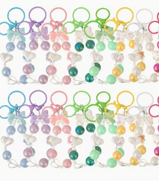 Glass Beads Bows and Hearts